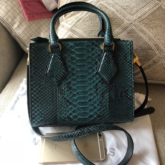 Like New Michael Kors python crossbody satchel - Picture 2 of 8